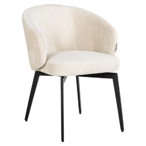 S4594 FR WHITE CHENILLE - Chair Amphara white chenille fire retardant (FR-Bergen 900 white chenille)