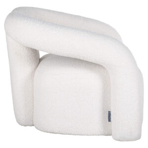 S4596 WHITE FURRY - Lounge chair Dana white furry (Himalaya 900 white furry)