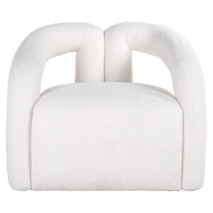 S4596 WHITE FURRY - Lounge chair Dana white furry (Himalaya 900 white furry)