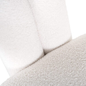 S4596 WHITE FURRY - Lounge chair Dana white furry (Himalaya 900 white furry)