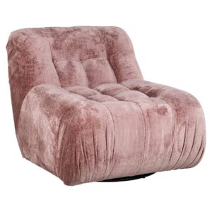 S4597 ROSE CHENILLE - Swivel lounge chair Rosy rose chenille (Bergen 705 rose chenille)