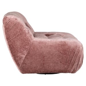 S4597 ROSE CHENILLE - Swivel lounge chair Rosy rose chenille (Bergen 705 rose chenille)