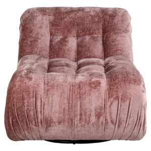 S4597 ROSE CHENILLE - Swivel lounge chair Rosy rose chenille (Bergen 705 rose chenille)