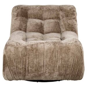 S4597 TAUPE CHENILLE - Swivel lounge chair Rosy taupe chenille (Bergen 104 taupe chenille)