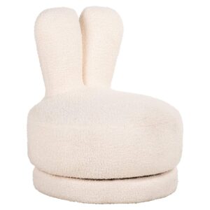 S4619 WHITE TEDDY - Kids swivel chair Bunny (Teddy 14 White)