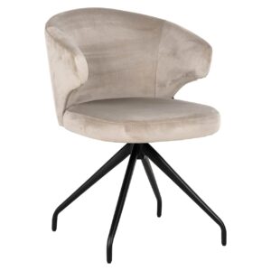 S4723 KHAKI VELVET - Swivel chair Milly khaki velvet (Fusion cream 02)