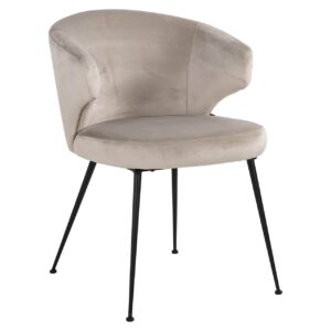 S4724 KHAKI VELVET - Chair Xandra khaki velvet (Quartz Khaki 903)