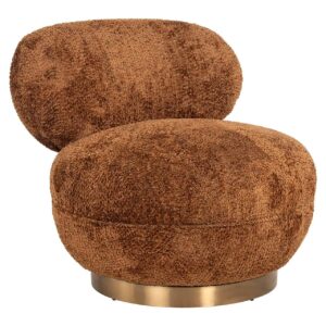 S4736 LOVELY CINNAMON - Swivel lounge chair Jace Lovely cinnamon (Be Lovely 603 Cinnamon)