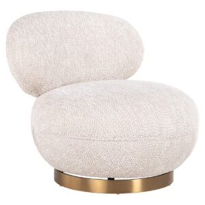 S4736 LOVELY CREAM - Swivel lounge chair Jace lovely cream (Be Lovely 11 Cream)