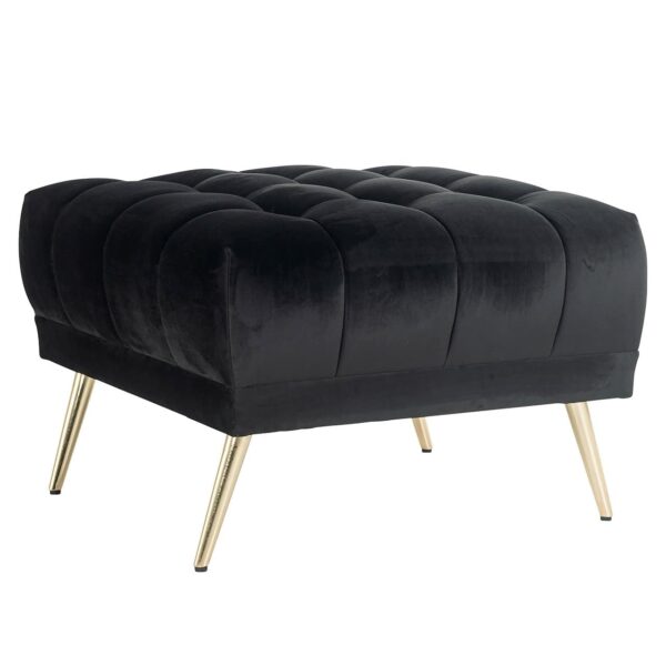 S5124 ANTRACIET VELVET - Pouffe Huxley antraciet velvet (Quartz Antraciet 801)