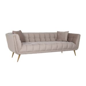 S5126 KHAKI VELVET - Sofa Huxley Khaki velvet / Brushed gold (Quartz Khaki 903)