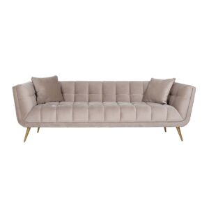 S5126 KHAKI VELVET - Sofa Huxley Khaki velvet / Brushed gold (Quartz Khaki 903)