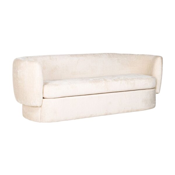 S5132 FR WHITE CHENILLE - Sofa Donatella white chenille fire retardant (FR-Bergen 900 white chenille)