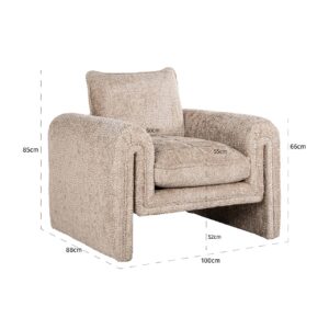 S5144 LOVELY BEIGE - Lounge chair Sandro lovely beige (Be Lovely 170 Beige)