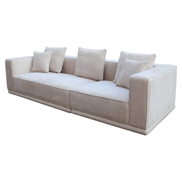 S5147 BEIGE CHENILLE - Sofa Lusso 3-seasts beige chenille (Niagara 902 beige)