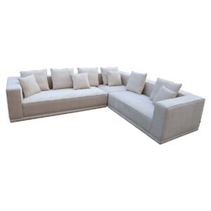 S5148 BEIGE CHENILLE - Corner sofa Lusso beige chenille (Niagara 902 beige)