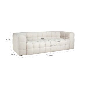 S5151 FR CREAM FUSION - Sofa Merrol cream fusion fire retardant