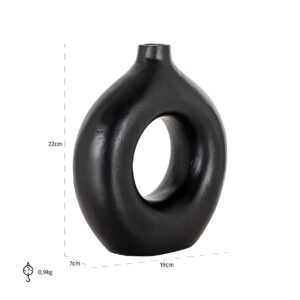 -VA-0249 - Vase Felice black (Black)