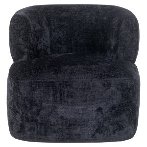 S4557 BLACK CHENILLE - Easy chair Donna black chenille (Bergen 809 black chenille)