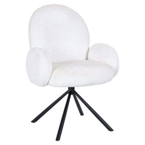 S4617 WHITE SHEEP - Swivel chair Jolie (Sheep 02 white)