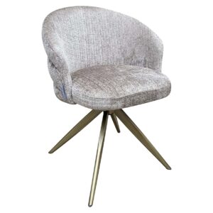 S4754 STONE CHENILLE - Swivel chair Zendaya stone chenille (Niagara 104 Stone Chenille)