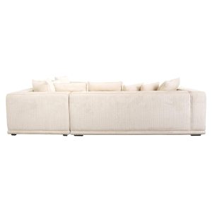 S5148 BEIGE CHENILLE - Corner sofa Lusso beige chenille (Niagara 902 beige)