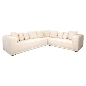 S5148 BEIGE CHENILLE - Corner sofa Lusso beige chenille (Niagara 902 beige)