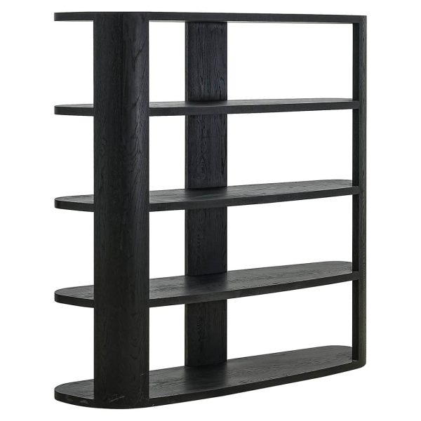 7980 - Display cabinet Navarino 3-shelves (Dark coffee)