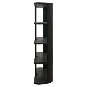 7980 - Display cabinet Navarino 3-shelves (Dark coffee)