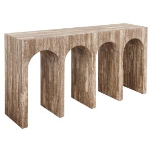 8682 - Console La Rague natural grey travertine (Grijs)