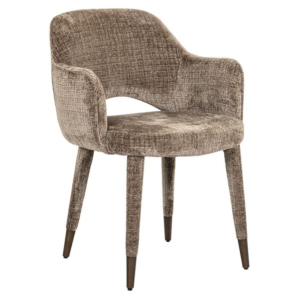 S4484 FR STONE CHENILLE - Chair Donnatella stone chenille fire retardant (Niagara 104 Stone Chenille)