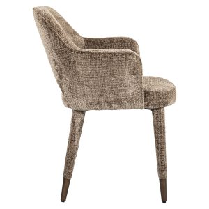 S4484 FR STONE CHENILLE - Chair Donnatella stone chenille fire retardant (Niagara 104 Stone Chenille)