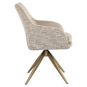 S4762 TRENDY NATURE - Swivel chair Lisonne be trendy nature / khaki velvet (Be Trendy 01 Nature)