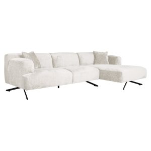 S5139 CREAM FUSION - Sofa Donovan 3-seater + lounge right (Fusion cream 02)