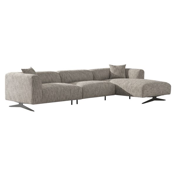 S5171 TRENDY NATURE - Sofa Hoxton 3-seater + lounge right (Be Trendy 01 Nature)