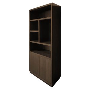 6502 BROWN - Display cabinet Oakura 2-doors (Brown)