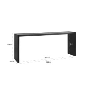 6504 BLACK - Console Oakura  (Black)