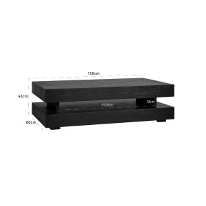 6506 BLACK - Coffee table Oakura blok H (Black)