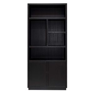 6515 BLACK - Display cabinet Oakura 2-doors (Black)