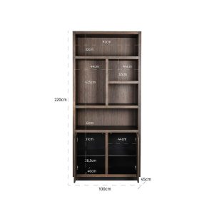 6515 BROWN - Display cabinet Oakura 2-doors (Brown)