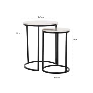 7050 - End table Lexington set of 2 (White)