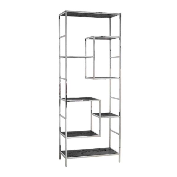 7409 - Display cabinet Blackbone silver (Black rustic)