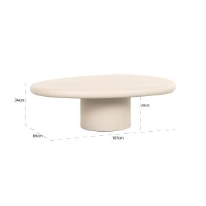 7698 - Coffee table Clayton (Beige)