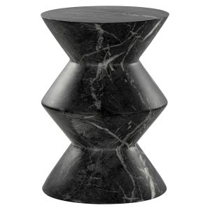 7767 - End table Bosco faux black marble (Black)