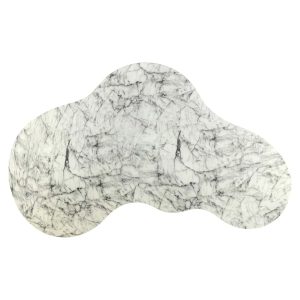 7784 - Coffee table Rockyard faux white marble (White)