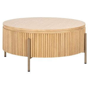 7863 - Coffee table Belfort 85Ø (Natural oak)