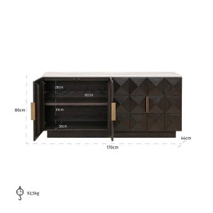 7870 - Sideboard Claremont 4-doors (Brown)