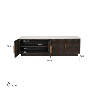 7871 - TV cabinet Claremont 4-doors (Brown)