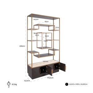 7877 - Display cabinet Claremont (Brown)