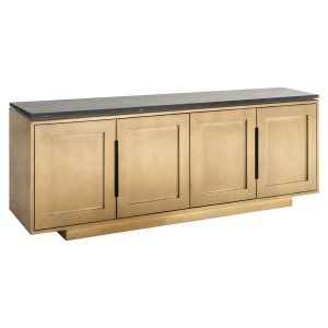 7890 - Sideboard Finsbury 4-doors (Black/gold)